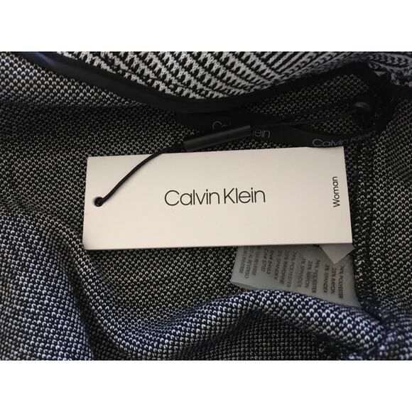 Calvin Klein Plus Size 16W Glen Plaid Ankle Pants Black & White $99.50 NWT - Picture 9 of 14